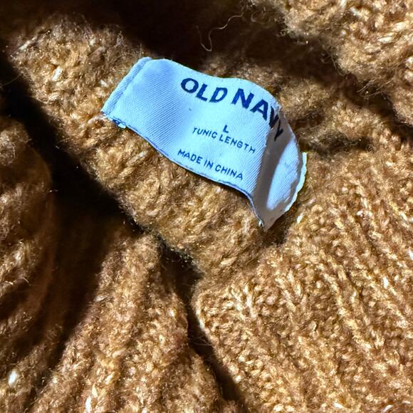 Old Navy Marled Shaker-Stitch Tunic-Length Turtleneck Sweater - Large - Picture 7 of 9